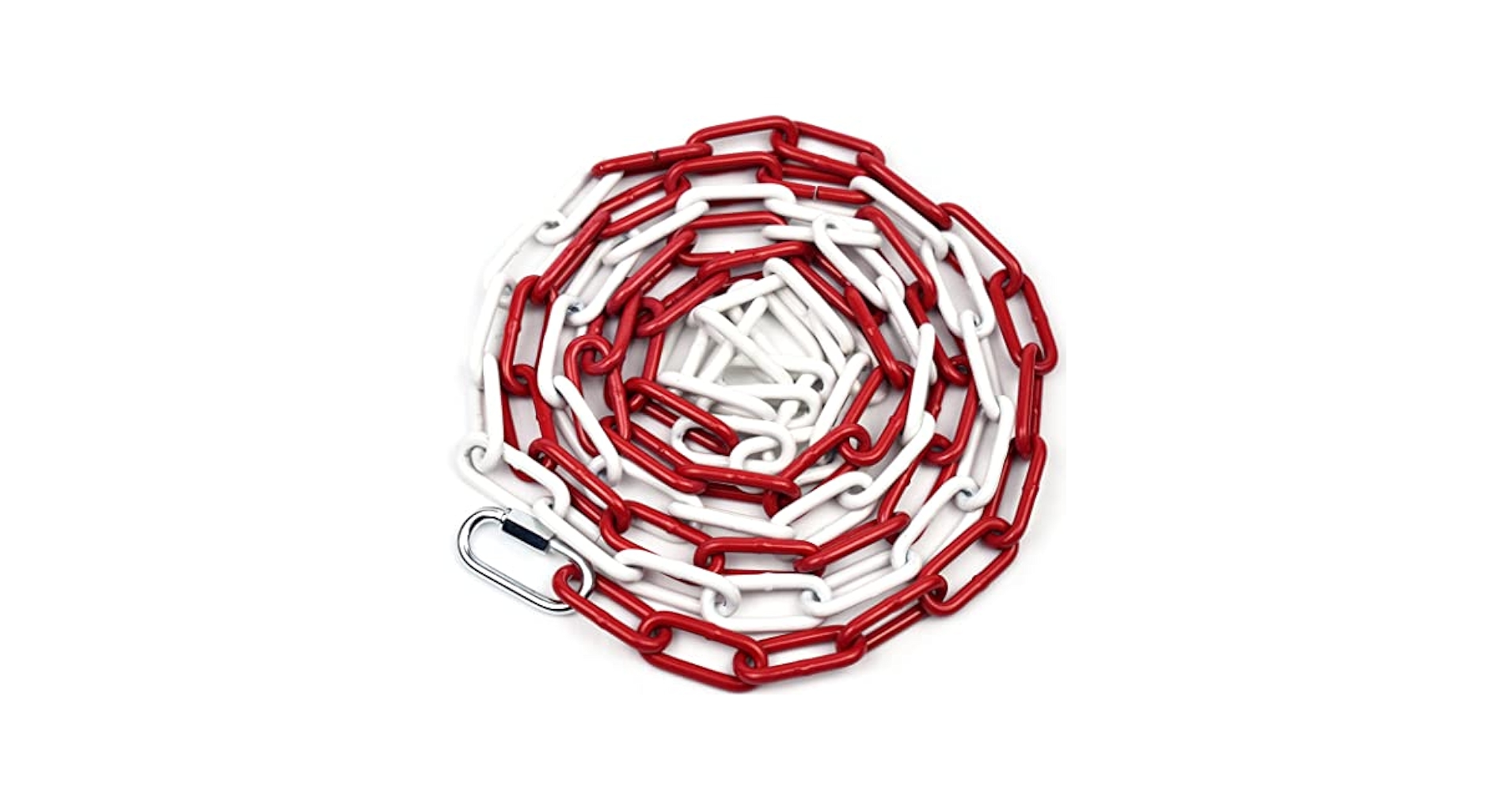 Red White Metal Safety Chain – High-Visibility – 5mm for